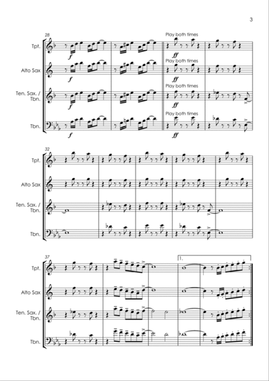 Make Me Smile Make Me Smile Tenor Saxophone scores gallery preview page 5