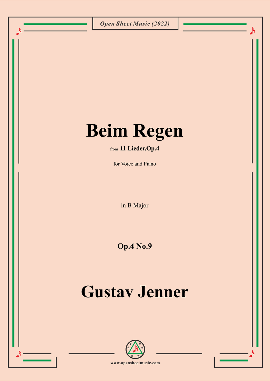 Jenner-Beim Regen,in B Major,Op.4 No.9