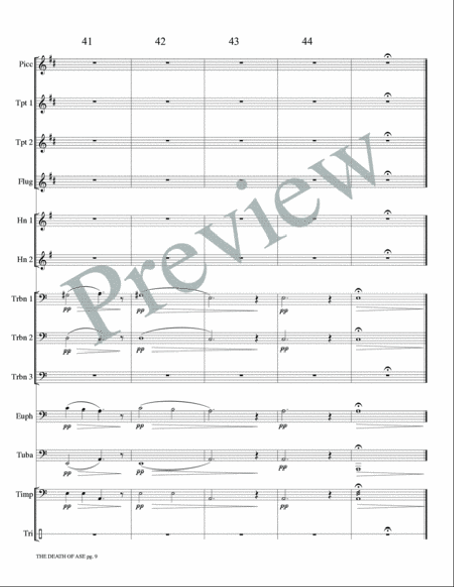 Death of Ase Death of Ase Small Ensemble scores gallery preview page 11