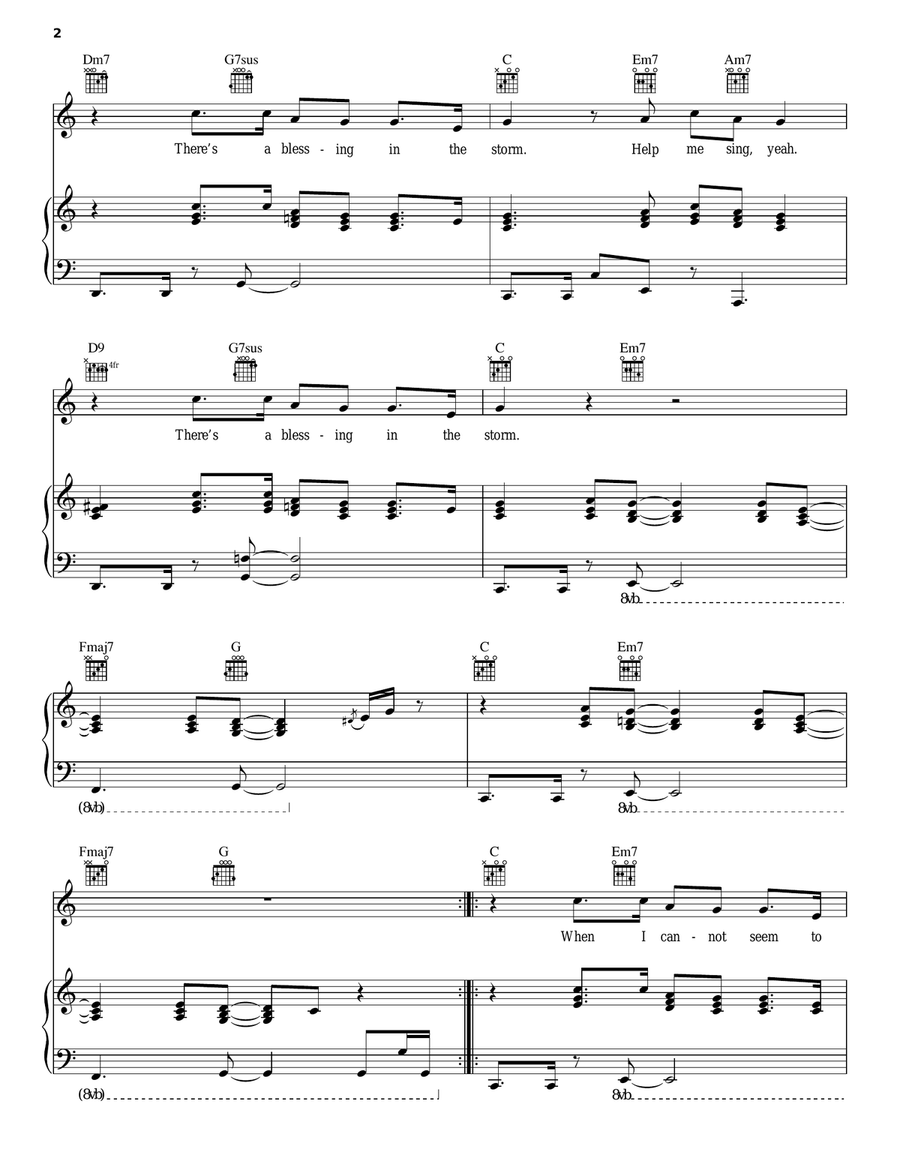 Blessing In The Storm Piano, Vocal, Guitar scores gallery preview page 2