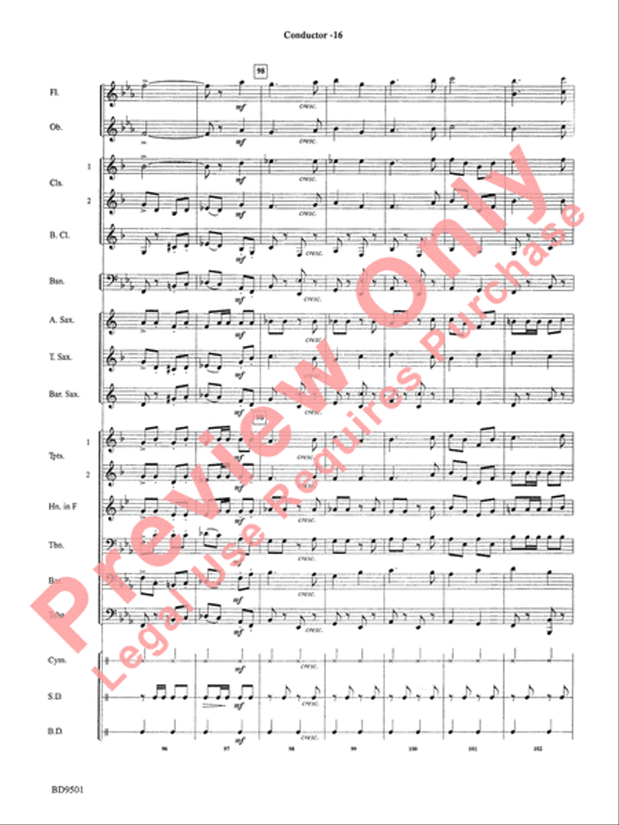 The Chimes of Liberty Concert Band scores gallery preview page 18