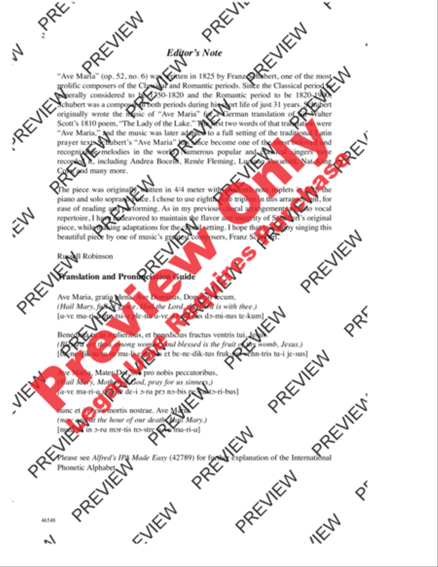 Ave Maria 3-Part scores gallery preview page 2