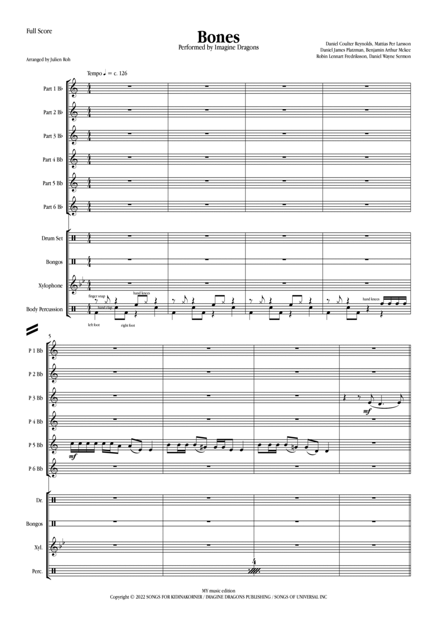Bones Concert Band scores gallery preview page 1