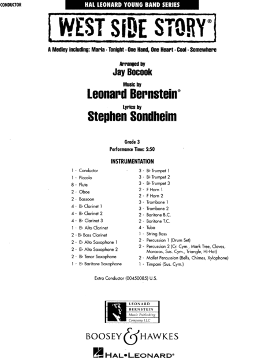 West Side Story (Medley) Concert Band scores gallery preview page 1