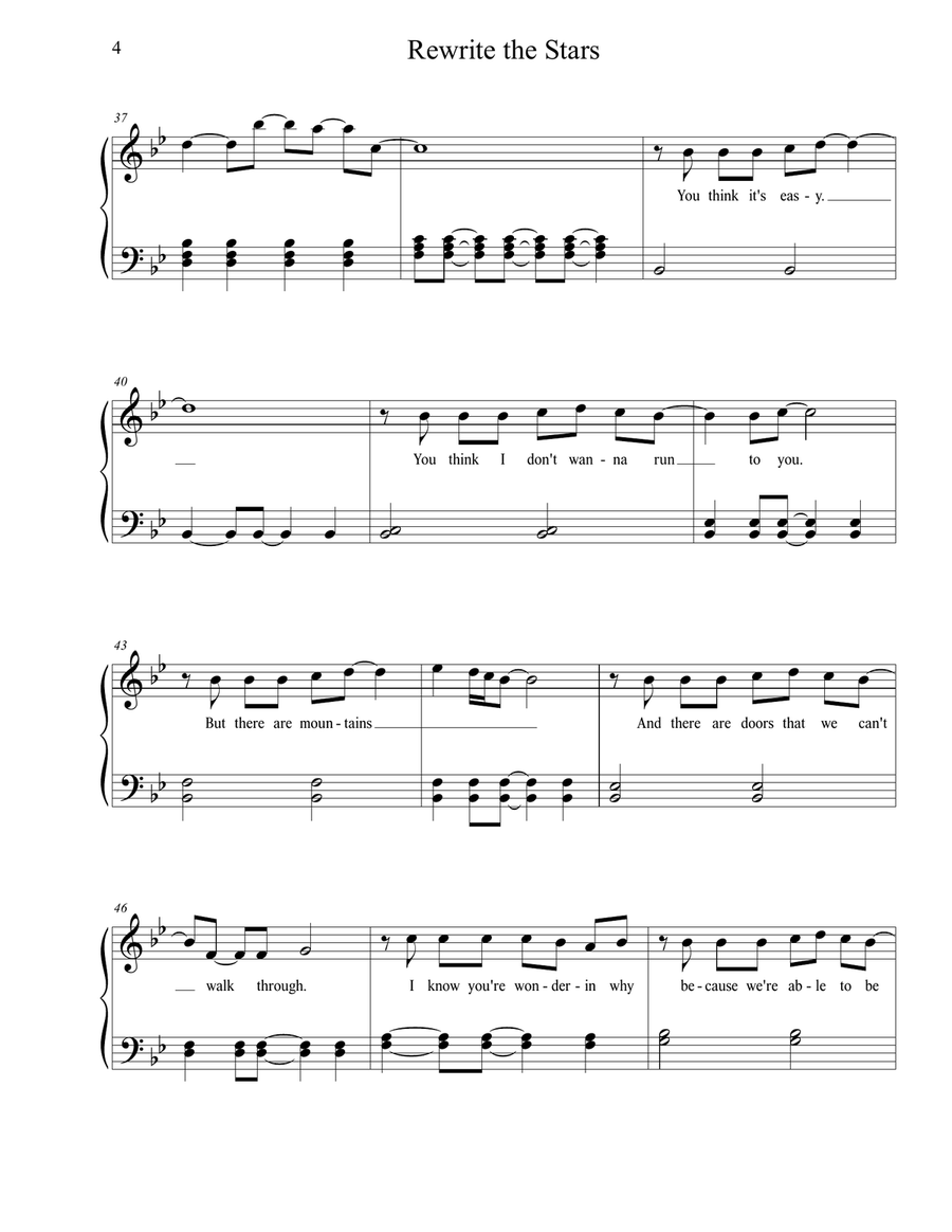 Rewrite The Stars Vocal Duet scores gallery preview page 5