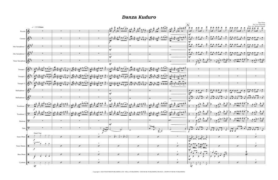 Danza Kuduro Marching Band scores gallery preview page 1