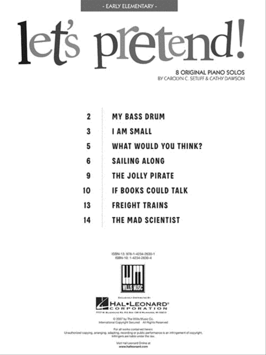 Let's Pretend! Easy Piano scores gallery preview page 3