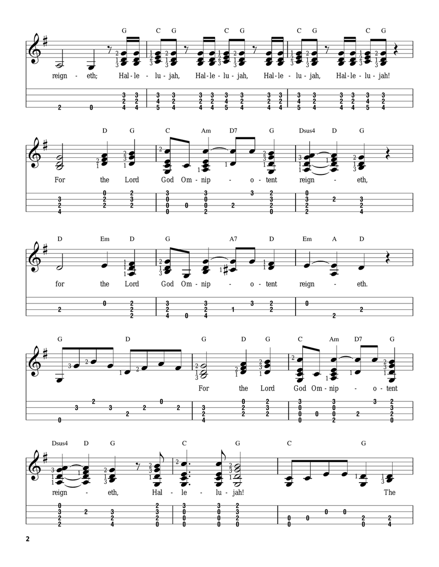 Hallelujah Chorus Choir scores gallery preview page 2