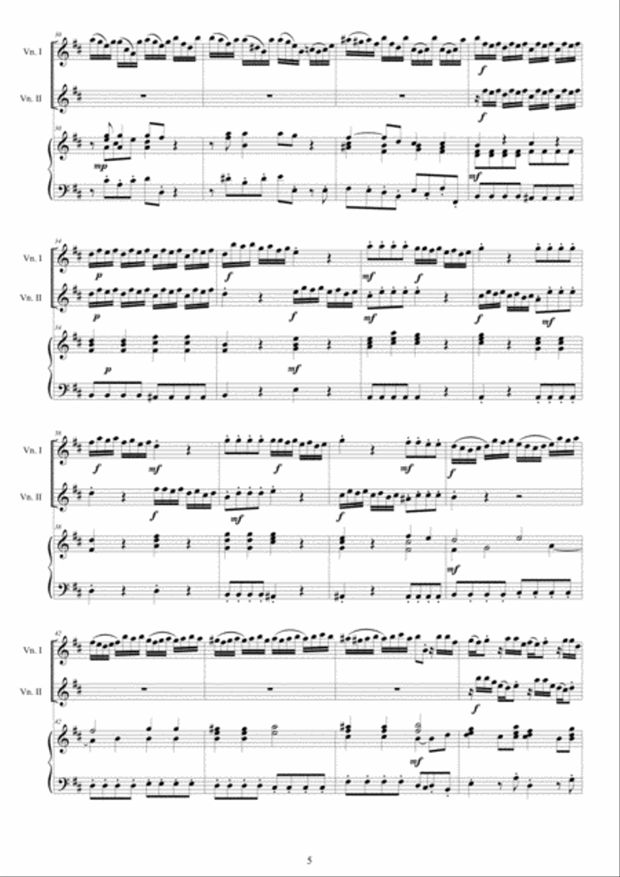 Vivaldi - L'Estro Armonico Op.3 - 12 Concertos for 2 Violins and Piano - Scores and Parts Violin scores gallery preview page 5