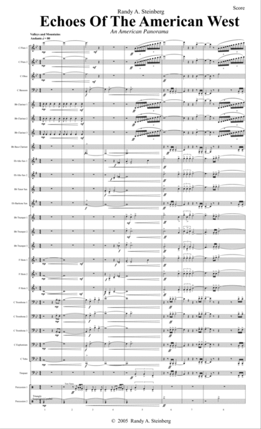 Echoes Of The American West Concert Band scores gallery preview page 4