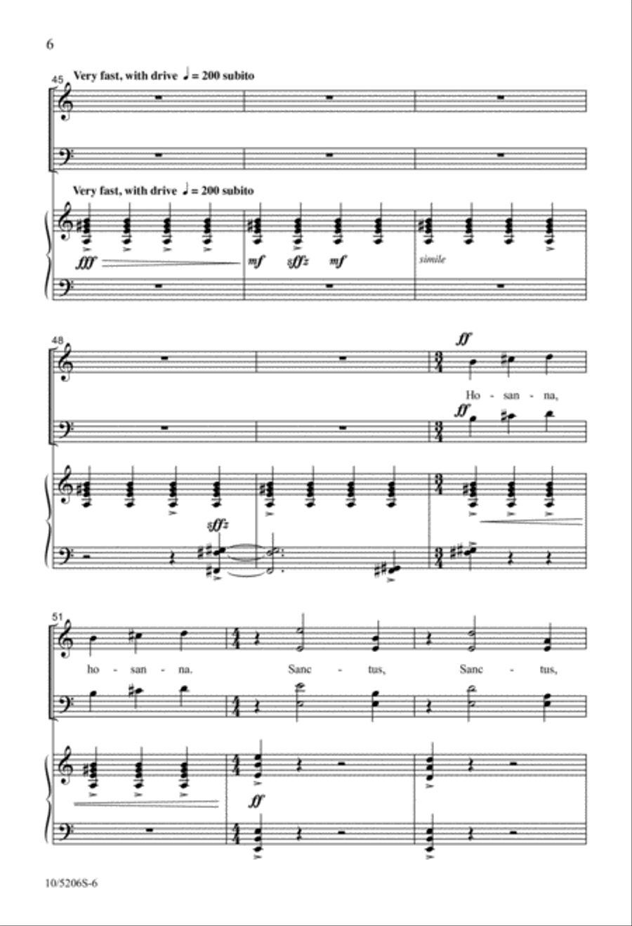 Festival Sanctus 4-Part scores gallery preview page 6