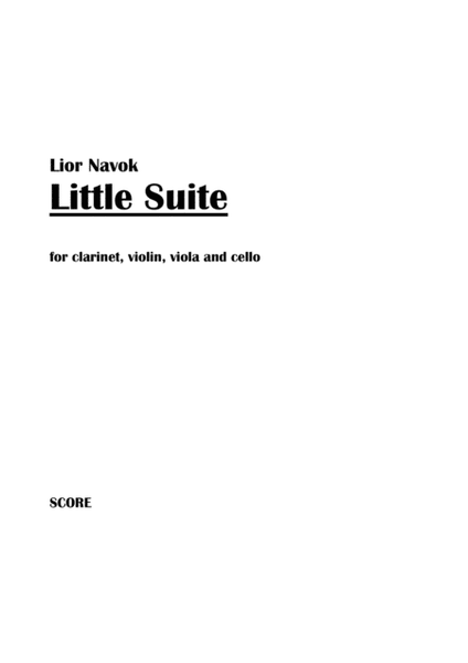 "Little Suite" - for Clarinet and String Trio [Score & Parts] image number null