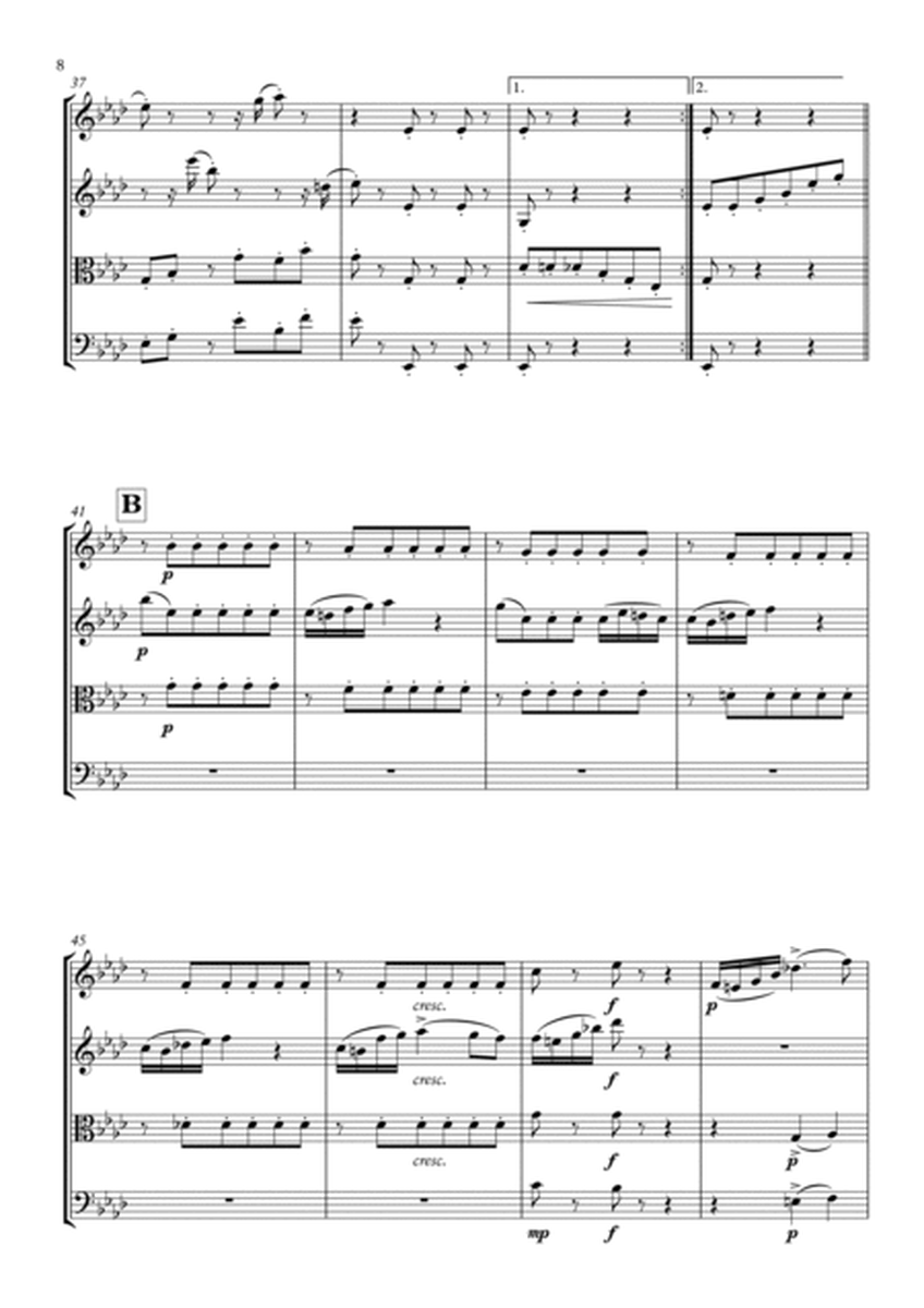 Sonata in A Flat D557 arranged for String Quartet image number null