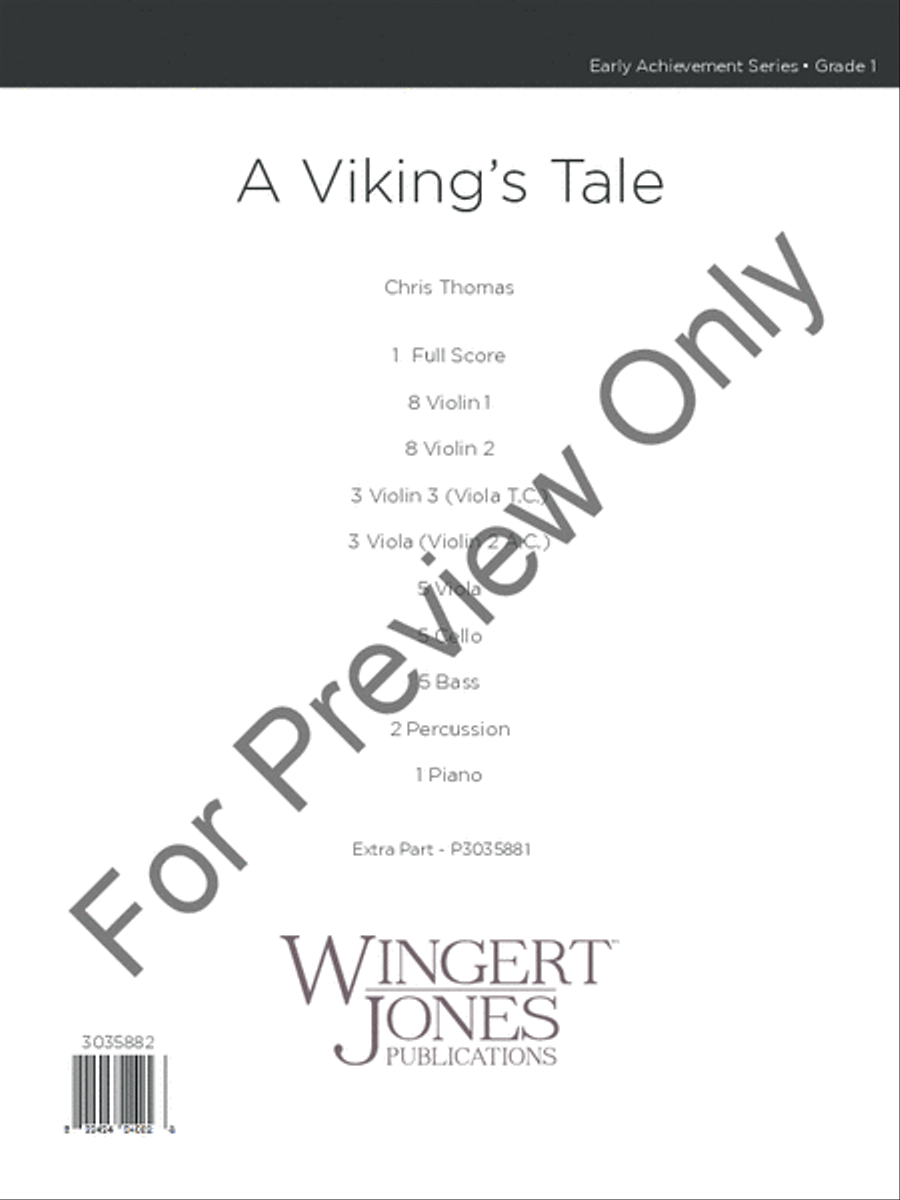 A Viking's Tale (Score) A Viking's Tale (Score) String Orchestra scores gallery preview page 2