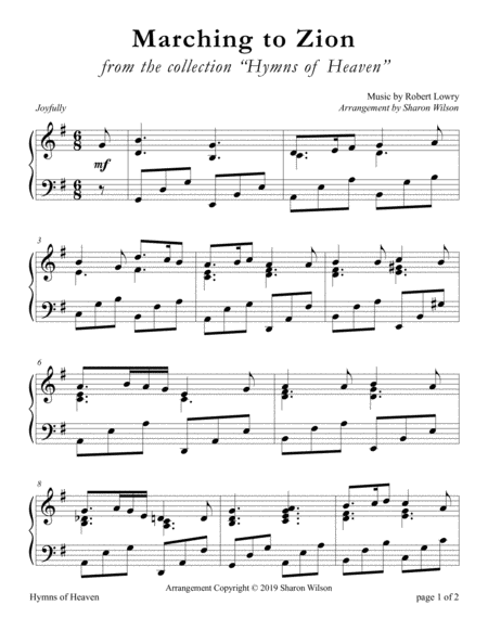 Marching to Zion (LARGE PRINT Piano Solo) image number null