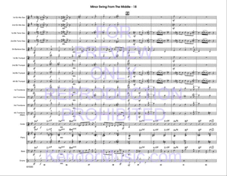 Minor Swing From The Middle Jazz Ensemble scores gallery preview page 19