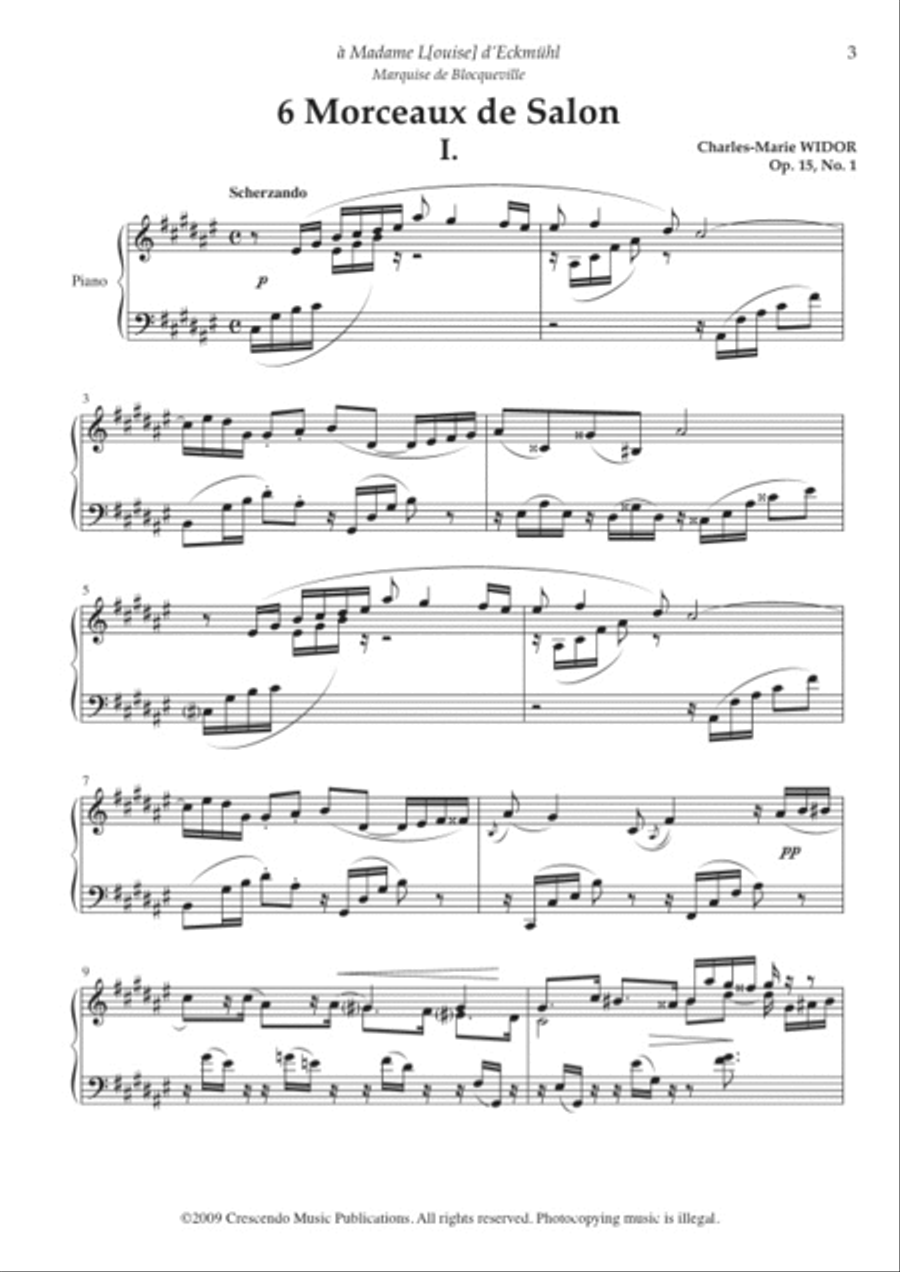 6 Morceaux de Salon, Op. 15 Piano Solo scores gallery preview page 2