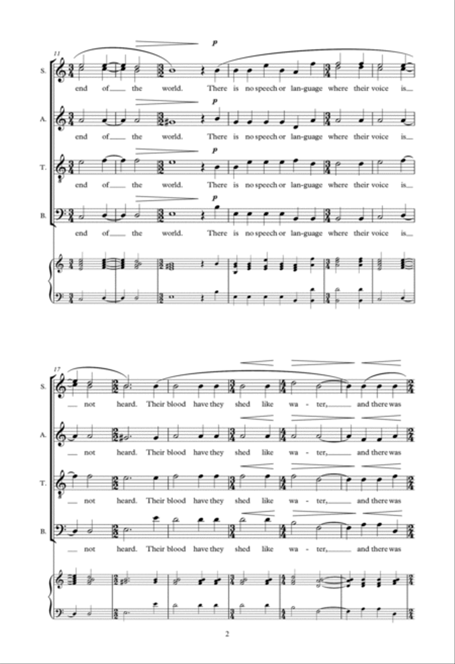 There Is No Speech Or Language 4-Part scores gallery preview page 2