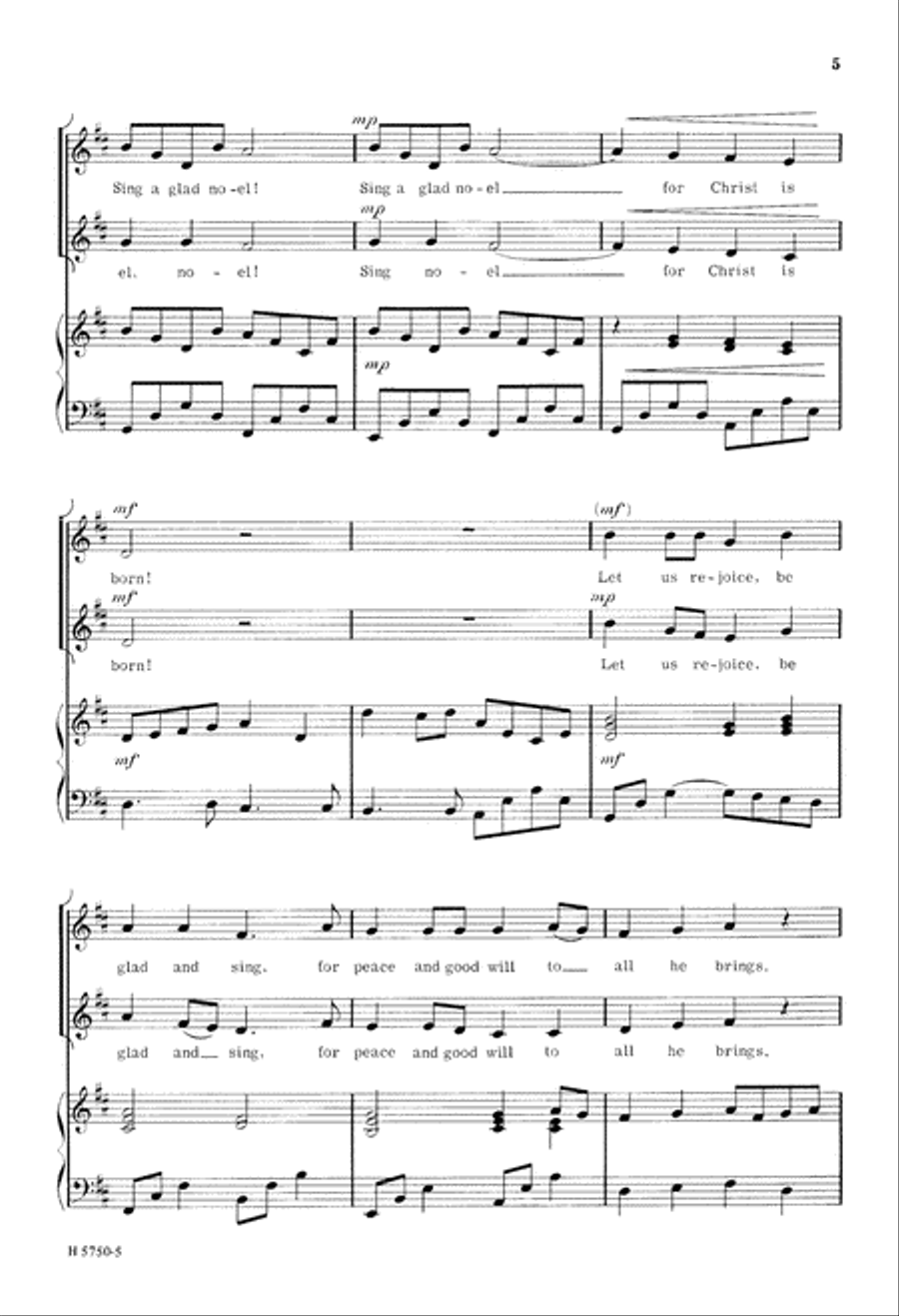 Sing a Glad Noel 2-Part scores gallery preview page 6