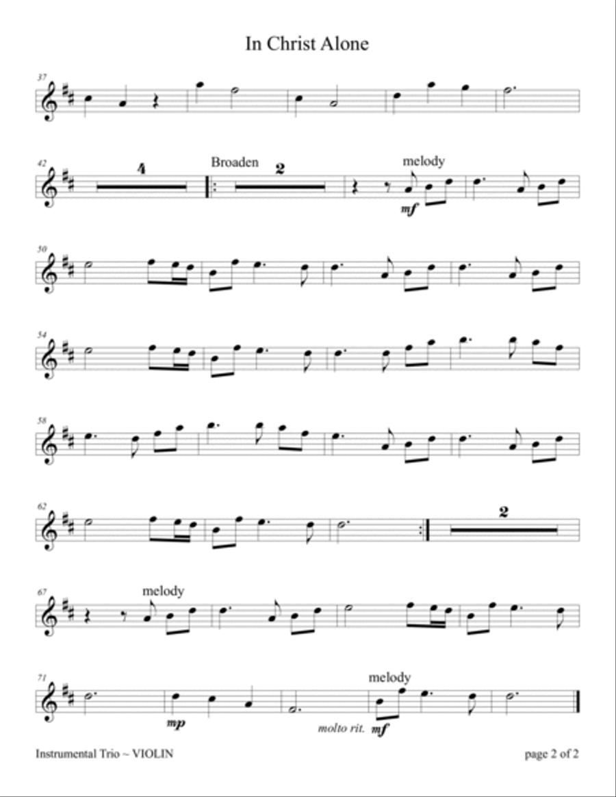 In Christ Alone Piano Trio scores gallery preview page 4