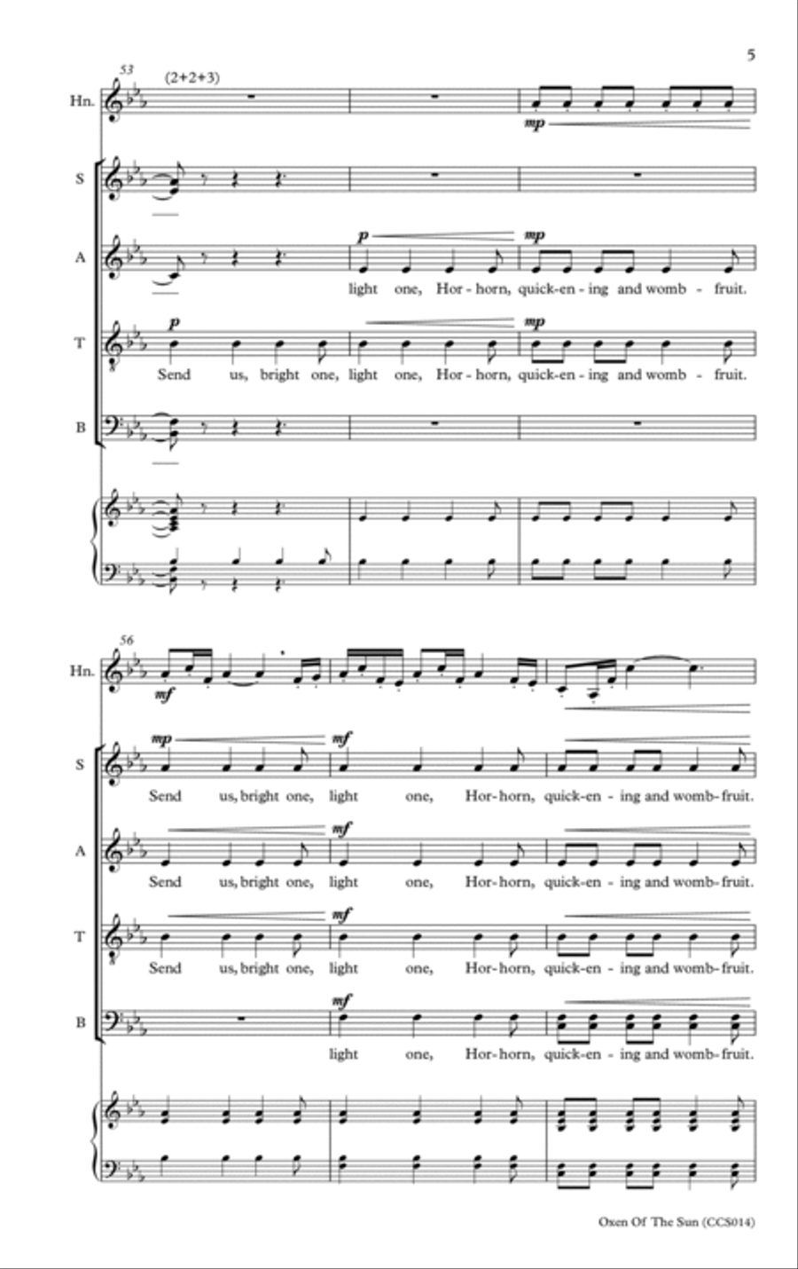 Oxen of the Sun Divisi scores gallery preview page 5