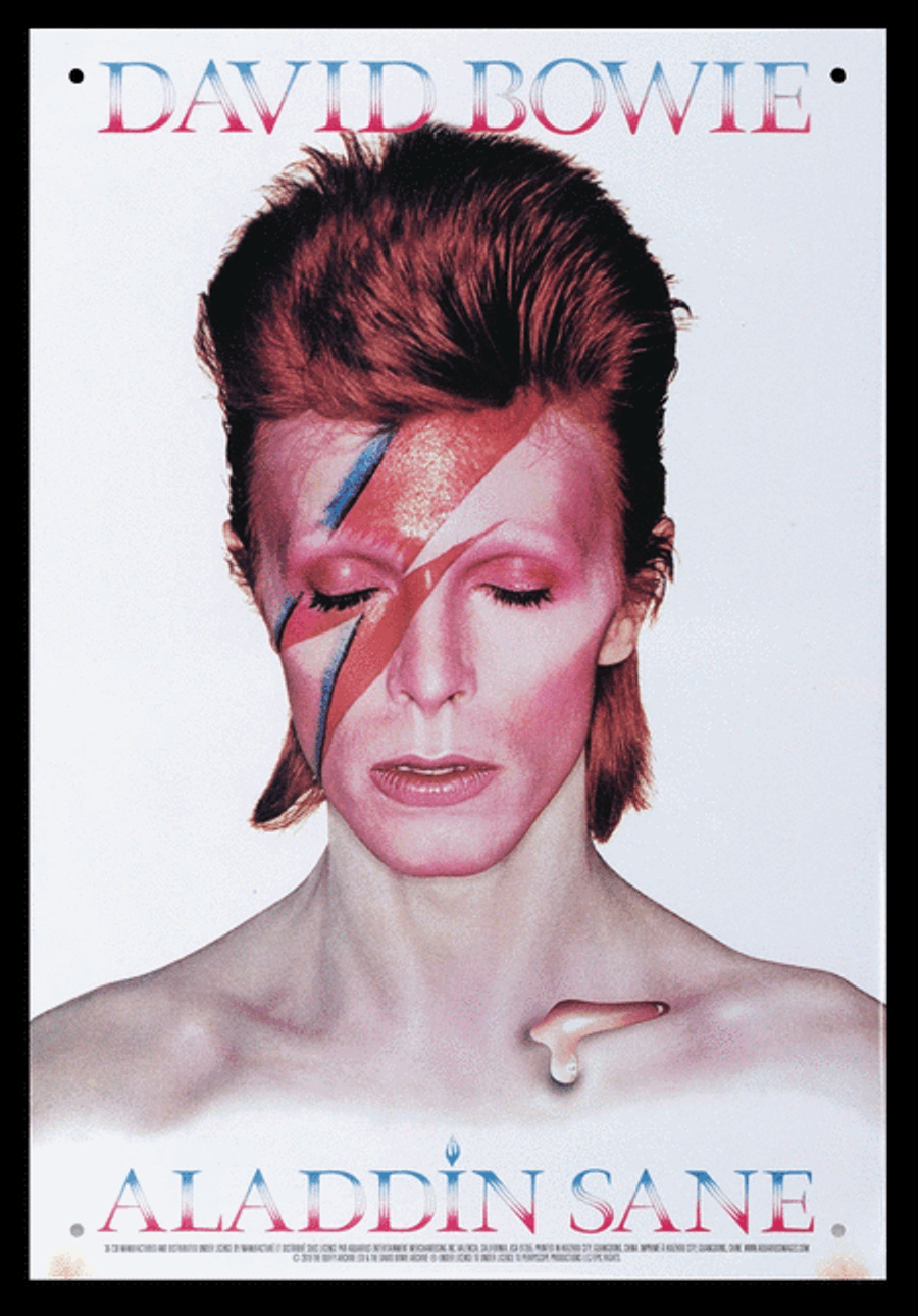 Bowie Aladdin Sane Tin Sign Musical Instruments scores gallery preview page 1