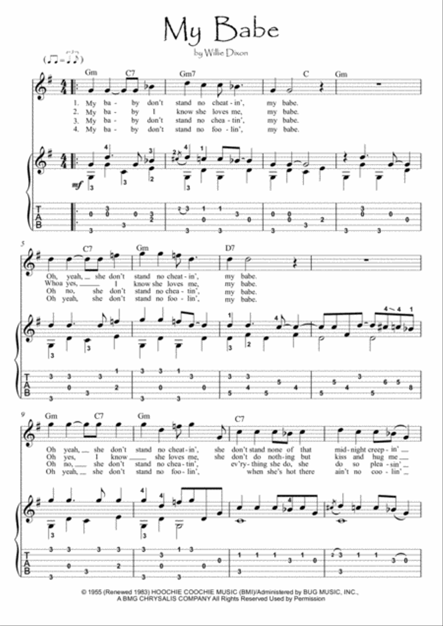 My Babe Electric Guitar scores gallery preview page 1
