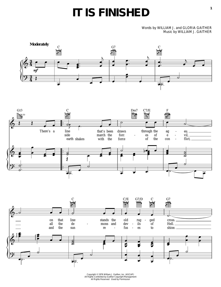 It Is Finished Guitar scores gallery preview page 1