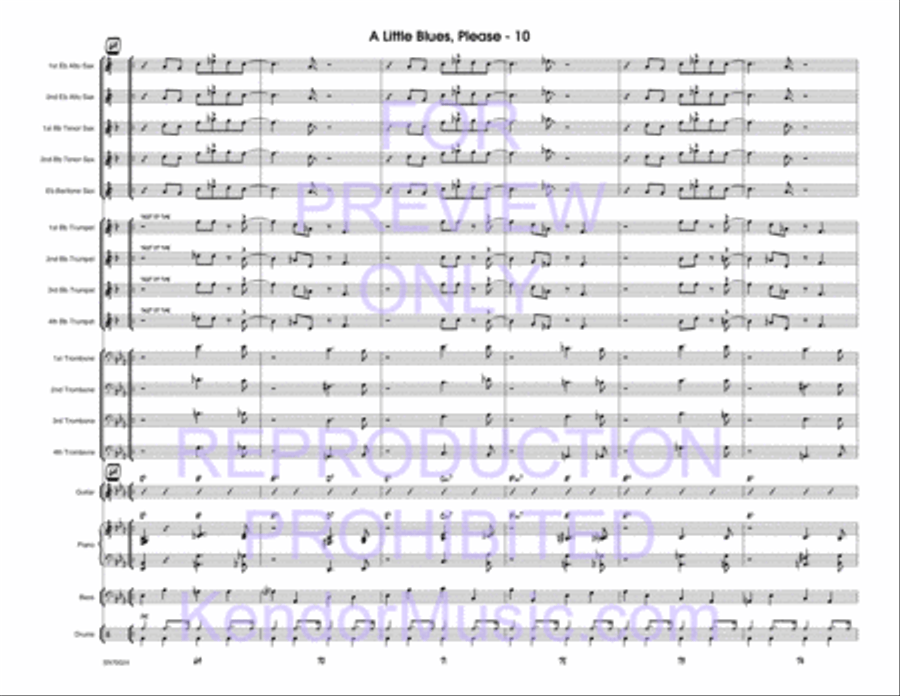 Little Blues, Please, A (Full Score) Jazz Ensemble scores gallery preview page 11