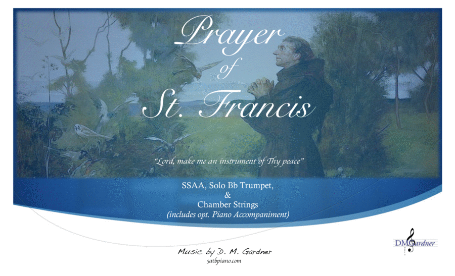 Prayer of Saint Francis (SSAA, Chamber Strings and Bb Trumpet) SSAA scores gallery preview page 1