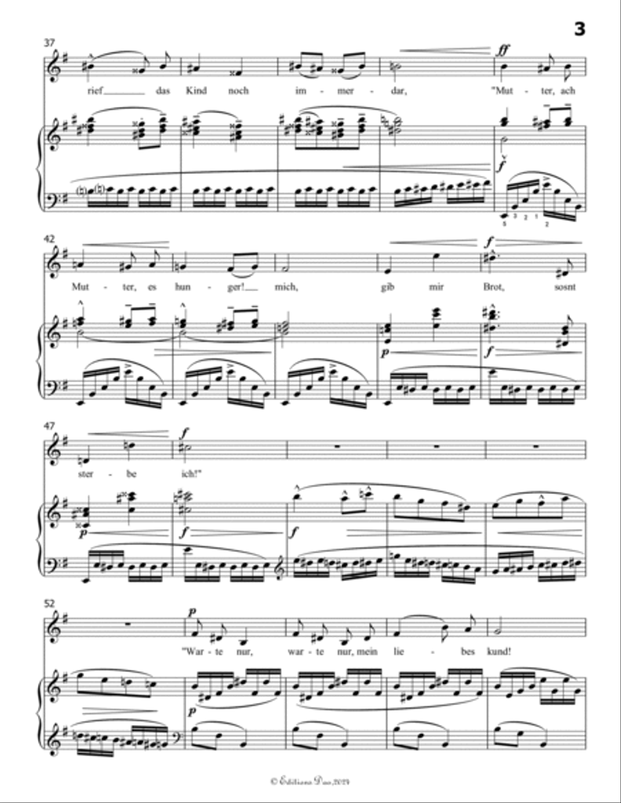 Das irdische Leben, by Mahler, in G Major Piano, Vocal scores gallery preview page 5