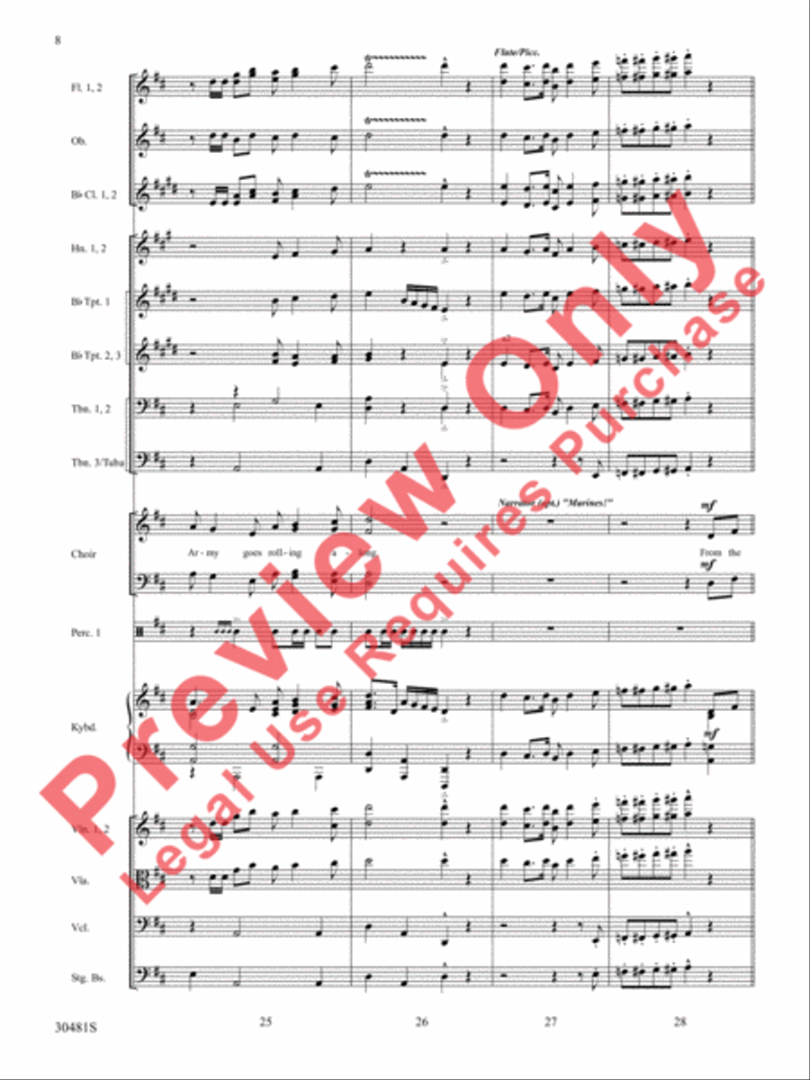 A Tribute to the Armed Services (A Medley) Choir scores gallery preview page 9