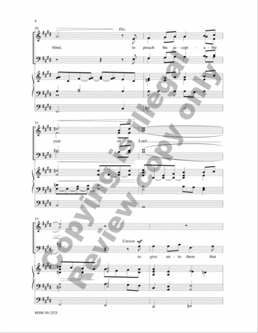 The Spirit of the Lord (Choral Score) image number null