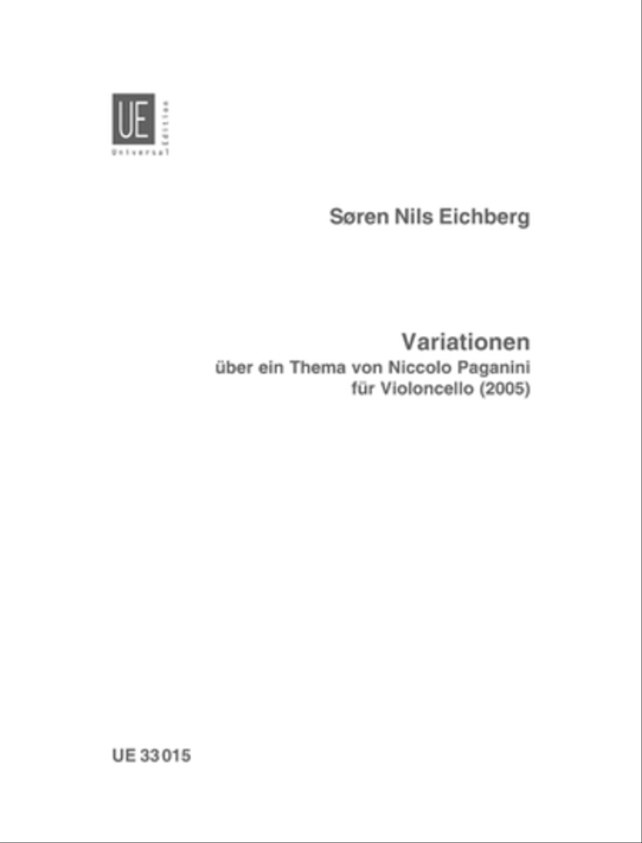 Variations On A Theme Of Niccolo Paganin Cello scores gallery preview page 1