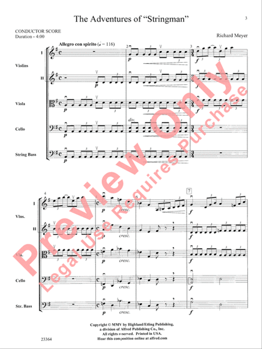 The Adventures of Stringman String Orchestra scores gallery preview page 4