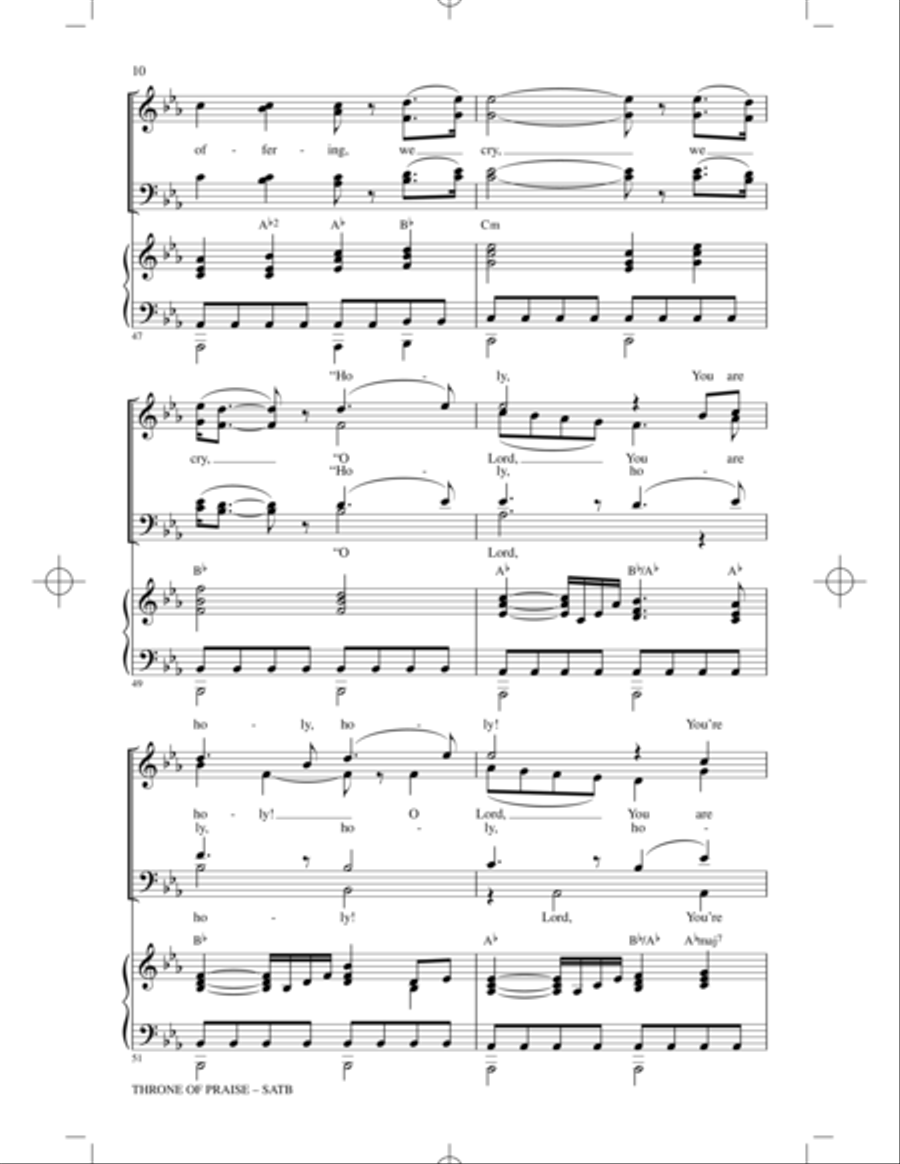 Throne Of Praise Throne Of Praise 4-Part scores gallery preview page 9
