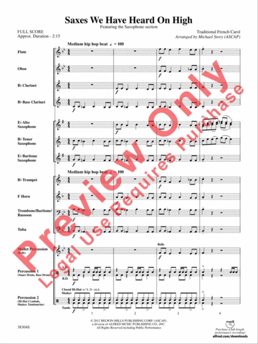 Saxes We Have Heard on High Concert Band scores gallery preview page 4