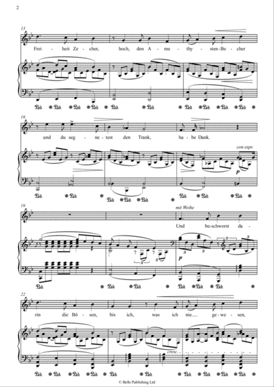 Zueignung, Op. 10 No. 1 (B-flat Major) Voice Solo scores gallery preview page 2