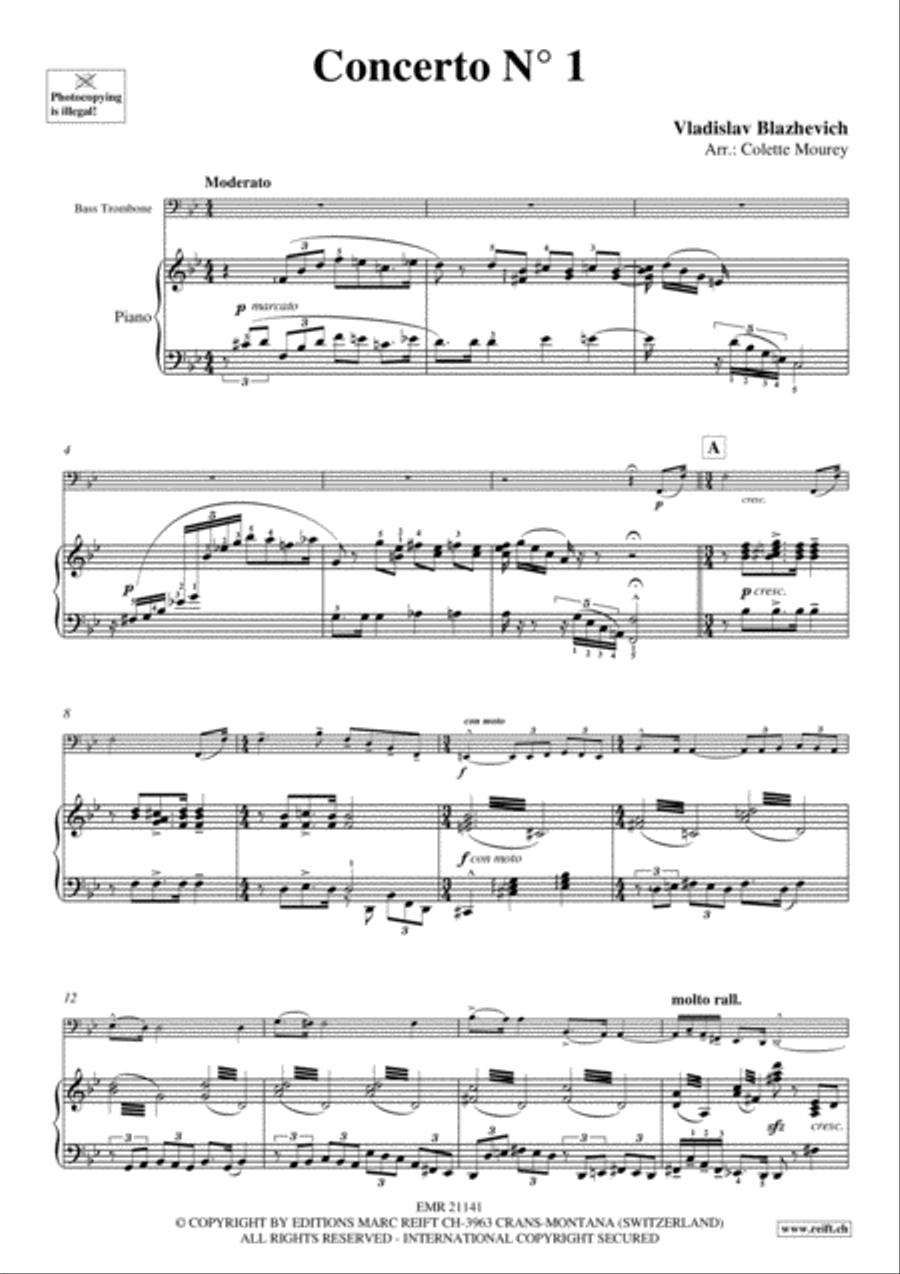 Concerto No. 1 Concerto No. 1 Bass Trombone scores gallery preview page 3