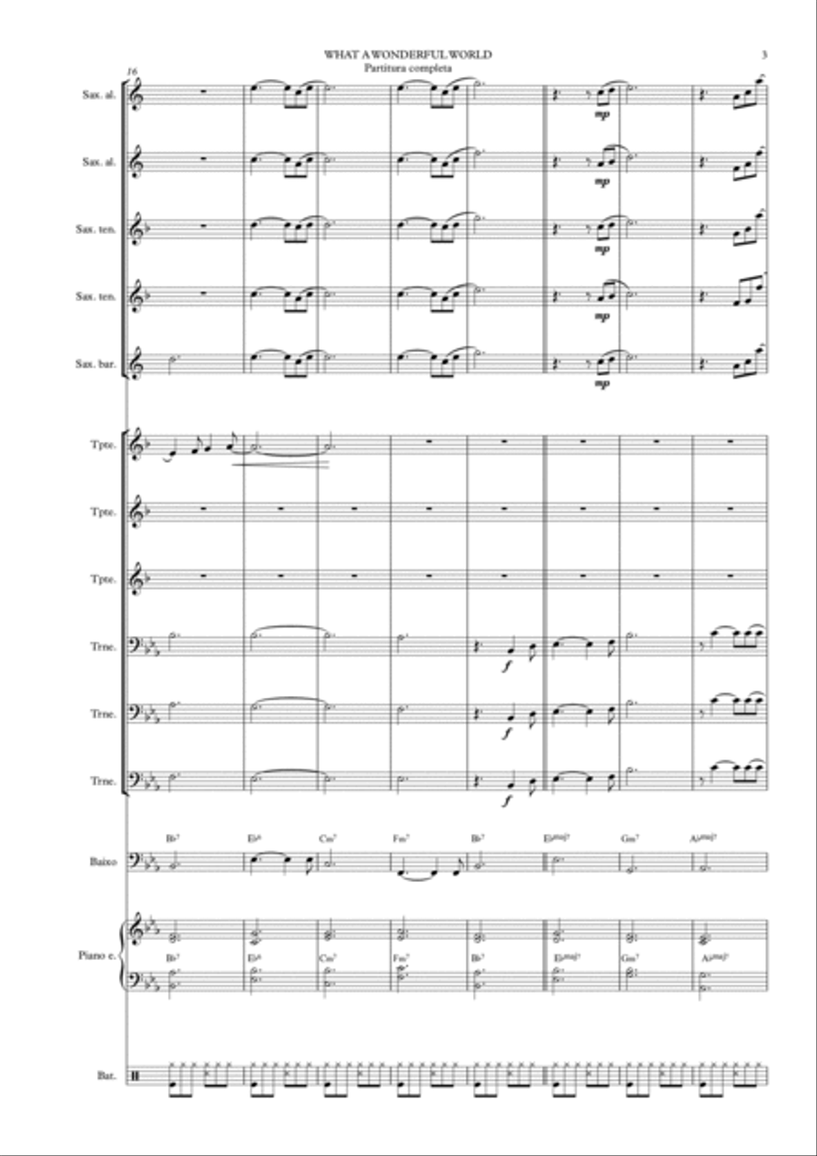 What A Wonderful Word Jazz Ensemble scores gallery preview page 3