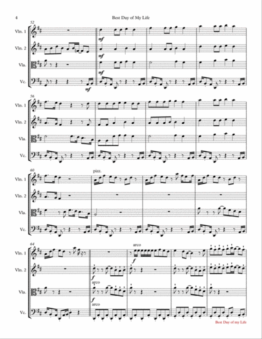 Best Day Of My Life Small Ensemble scores gallery preview page 4