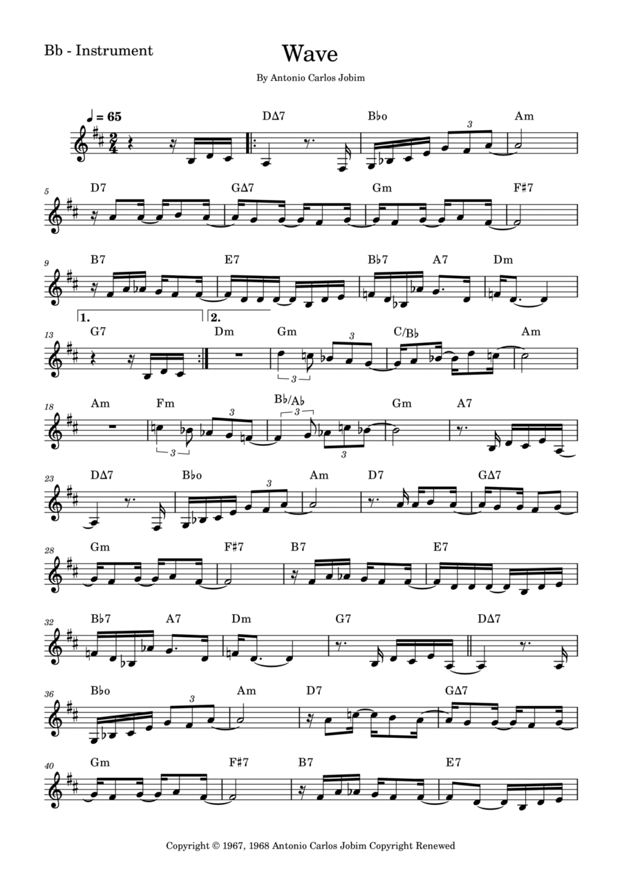 Wave B-Flat Trumpet scores gallery preview page 1