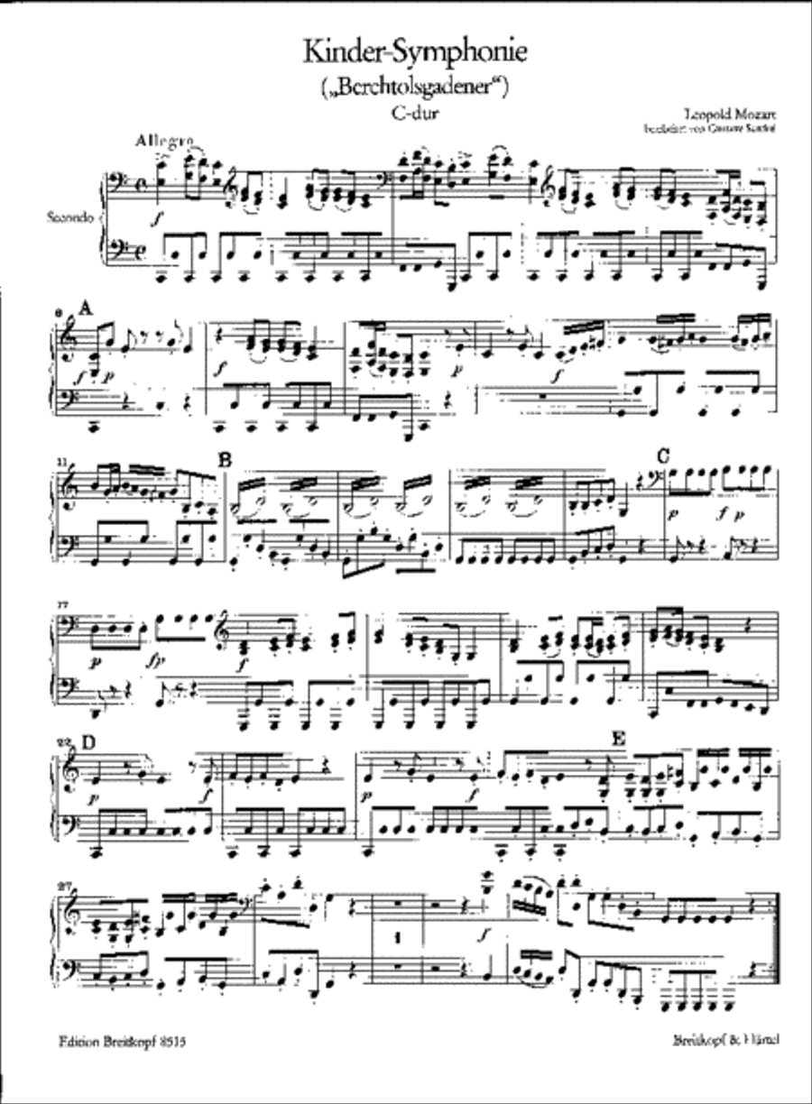 Children's Symphony in C major Piano Duet scores gallery preview page 2