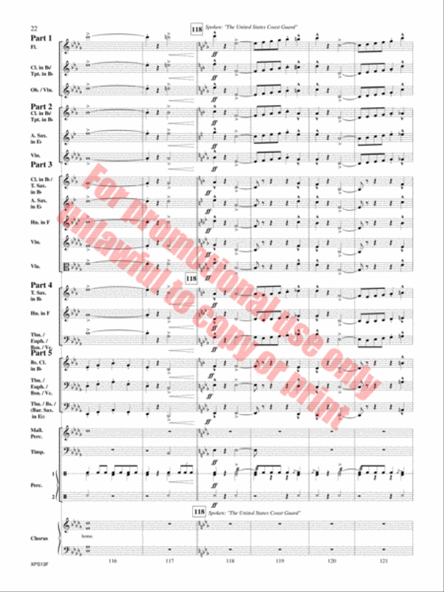 Armed Forces The Pride of America! Concert Band scores gallery preview page 23