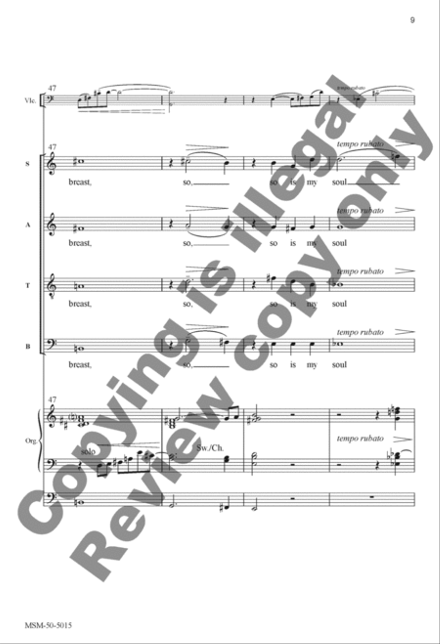 Lord, My Heart Is Not Proud (Choral Score) image number null