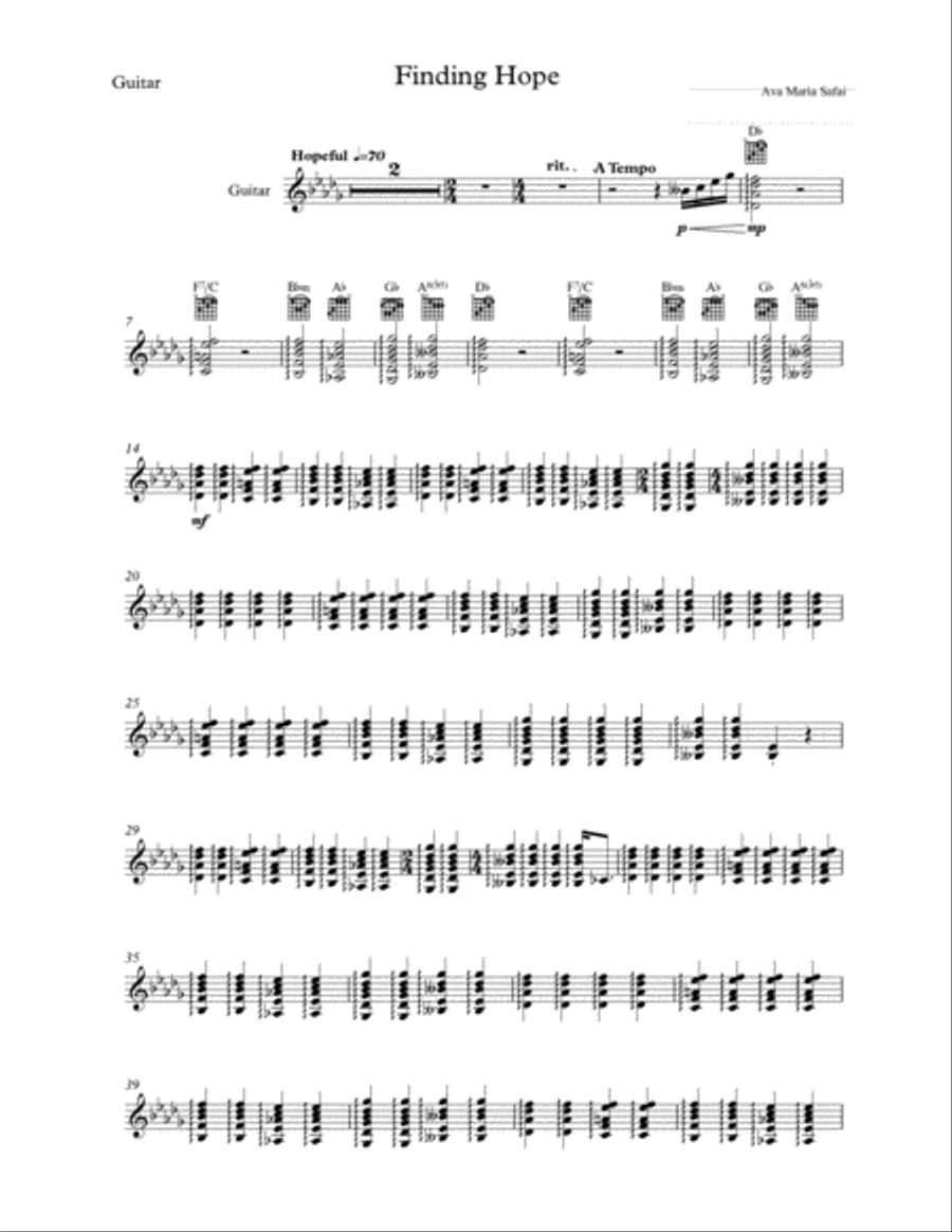 Finding Hope - Guitar Electric Guitar scores gallery preview page 1