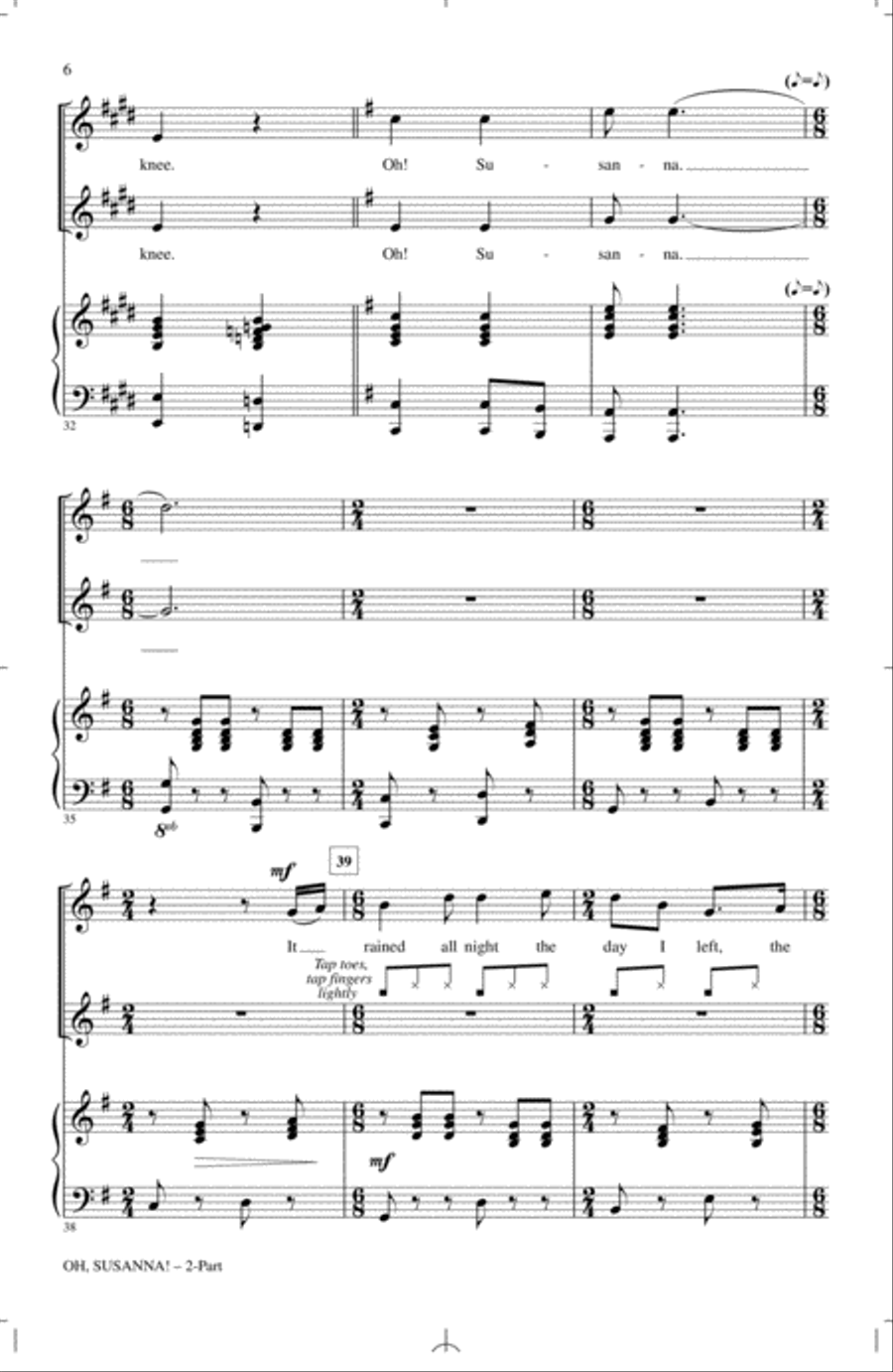 Oh! Susanna 2-Part scores gallery preview page 4