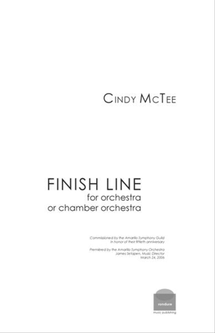Finish Line - score (orch) Full Orchestra scores gallery preview page 1
