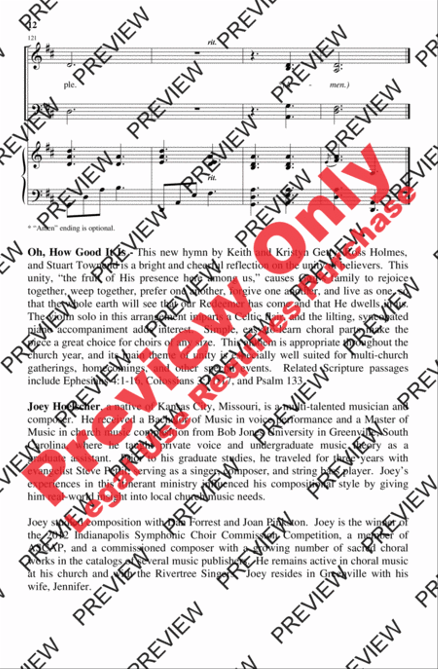 Oh, How Good It Is 4-Part scores gallery preview page 12