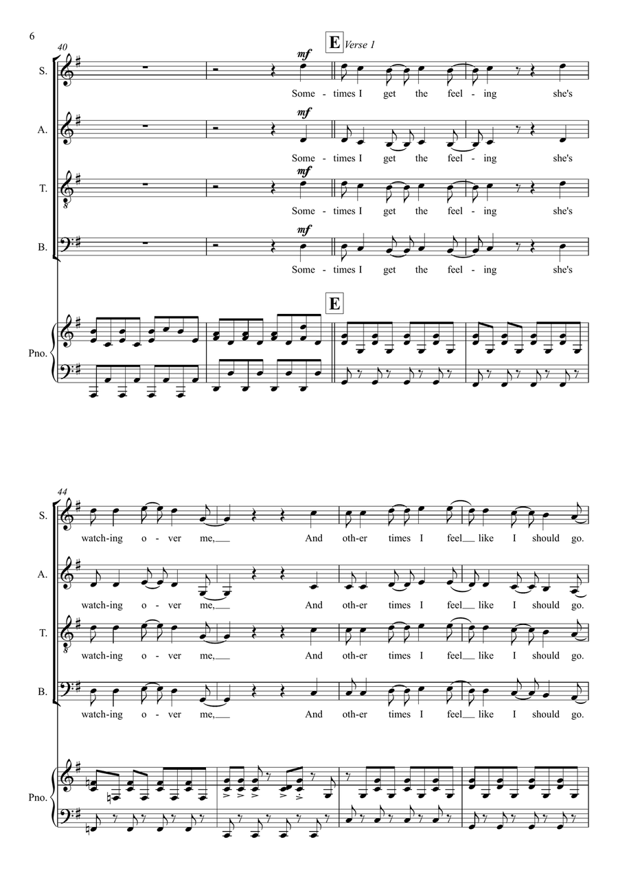 Welcome To The Black Parade Divisi scores gallery preview page 6